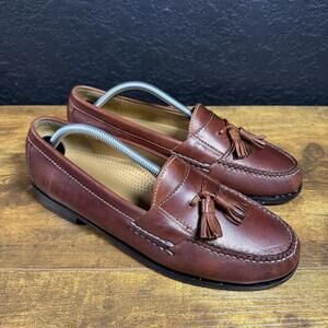 Cole Haan Shoes Mens Size‎ 10 D Brown Leather Tassel Loafers Dress Slip On